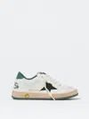 Golden Goose 'ball Star' Leather Sneakers Kids In White