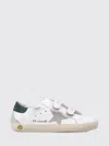 Golden Goose Kids Old School Leather And Suede Star Trainers In White