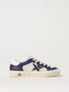 Golden Goose Girls Green Kids May Panelled Leather Low-top Trainers 6-9 Years In Weiss