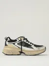 Golden Goose Leather Trainers With Mesh Panels In Black