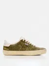 Golden Goose Soul-star Suede Upper Hf Leather Tongue Leather Heel In Green