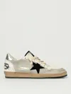 Golden Goose Low Top Sneakers Contrasting Heel In Gray