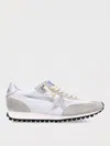 Golden Goose Marathon Sneakers In White Nylon With Suede Inserts And Silver Leather Heel Tab In White