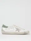 Golden Goose Star Perforated Contrast Heel Sneakers In White