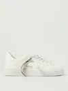 Golden Goose Men White Low Top Sneakers With Lace Detail With Logo Lettering In Ecoleather Man In White