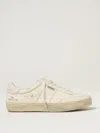 Golden Goose Soul Star Leather Low-top Sneakers With Used Effect In White