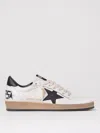 Golden Goose Ballstar White Sneaker With Side Star Application In Leather Man In White