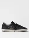 Golden Goose Textured Star Design Sneakers With Sparkling Accents In Black