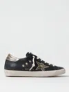 Golden Goose Leather Distressed Sneakers Metallic Panels In Black