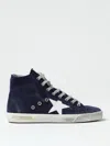 Golden Goose Francy Distressed Suede High-top Sneakers In Blau
