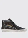 Golden Goose Deluxe Brand Women Slide Classic Suede High-top Sneakers With Glitter Inserts
