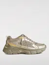 Golden Goose Lightstar Laminated Leather Suede And Net Upper Tpu Star Net Heel And Spur In Gold