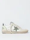 Golden Goose Deluxe Brand Distressed Nubuck Leather Sneakers With Metallic Accents In Grün