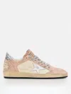 Golden Goose Ball Star Double Quarter Sneakers In Pink