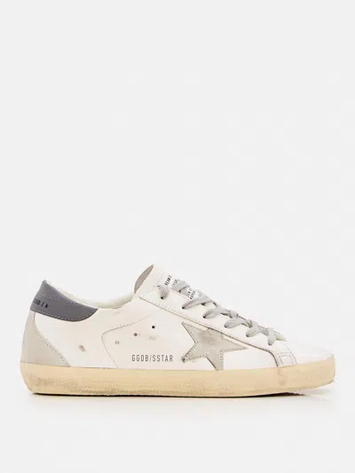Golden Goose Deluxe Brand Super Star Leather Sneakers In Gray