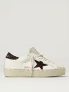 Golden Goose Starry Sneakers With Glitter Heel Tab In White