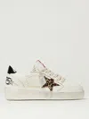 Golden Goose Leopard-print Leather Star Sneakers In White