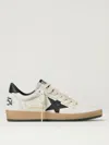 Golden Goose Low Top Leather Sneakers With Used Effect In White
