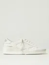Golden Goose White Stardan Leather Sneakers With Star Motif In White