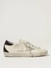 Golden Goose Women Super Star Leather Upper And Toe Laminated Star Cocco Print Heel And Spur In White