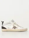 Golden Goose Mid Star Glitter-detail Sneakers In 白色