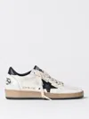 Golden Goose Ballstar' Black And White Low Top Sneakers With Star Patch On The Side And Contrasting Heel With Wri In White
