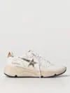 Golden Goose Running Sole Sneakers In Nappa With Laminated Star And Lizard Printed Heel Tab Shoes In Weiss