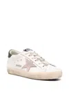 Golden Goose Super-star Distressed-finish Sneakers In Green