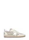 Golden Goose Ballstar Suede Upper Leather Toe Star And Spur Laminated Heel Shoes In Grey