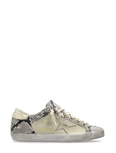 Golden Goose Sneakers In Grey Black Python