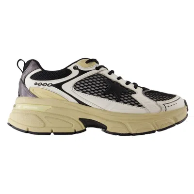 GOLDEN GOOSE SNEAKERS LIGHTSTAR - GOLDEN GOOSE DELUXE BRAND - LEATHER - WHITE/BLACK