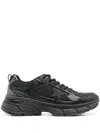 Golden Goose Lightstar Rubber-trimmed Leather And Mesh Sneakers In Black