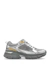 Golden Goose Lightstar Rubber-trimmed Metallic Leather And Mesh Sneakers In Silver