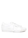 Golden Goose Leather Sneakers Featuring Perforated Detailing In Blanco