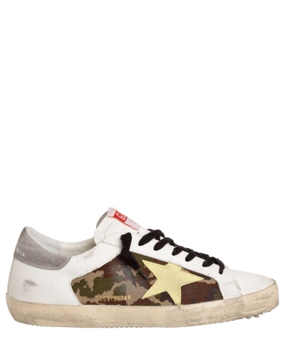 Pre-owned Golden Goose Sneakers Men Super-star Gmf00103.f003204.81775 Green Camuflage - Wh
