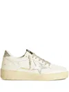 Golden Goose Ballstar 2 Leather Upper And Spur Laminated Star Glitter Heel In Multi