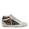 Golden Goose Mid Star Sneakers In Animalier Pony Skin In Multi