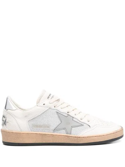 Golden Goose Shoes In Natural White/silver