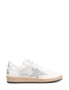Golden Goose Sneakers Ball Star In Natural White/silver