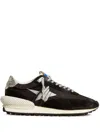 Golden Goose Marathon Sneakers In Nylon With Star Logo In Nero E Argento