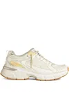 Golden Goose Lightstar White Low Top Sneakers With Logo Patch On The Tongue And Logo Lettering On The Heel In Lea In Neutral