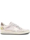 Golden Goose Ballstar Suede Upper Toe Tongue Heel And Spur Leather Star Sneakers Multicolor In Neutral