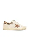 Golden Goose Super Star Calf Hair And Suede-trimmed Distressed Leather Sneakers In Neutral