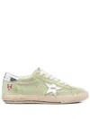 Golden Goose Sneakers Super-star With List Destroyed In Nile Green/silver