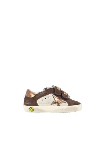 Golden Goose Sneakers Old School Laminated Suede And Suede Upper Lamin In Brown