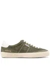 Golden Goose Low Top Sneakers In Calf Suede In Green