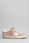 Golden Goose Superstar Suede Embroidered Low-top Sneakers In Pink
