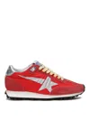 Golden Goose Low Top Sneakers Contrasting Panels In Red