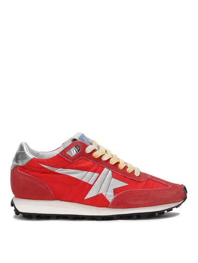 Golden Goose Sneakers In Red/silver