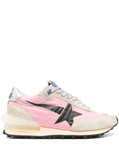 GOLDEN GOOSE GOLDEN GOOSE PINK 'MARATHON' SNEAKERS WITH BLACK STAR